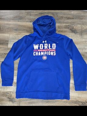 Chicago Cubs Under Armour Storm Performance Dri-Fit WS 2016 Hoodie 2XL NWOT
